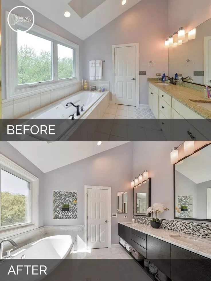 Before and After Master Bathroom Remodel Aurora…