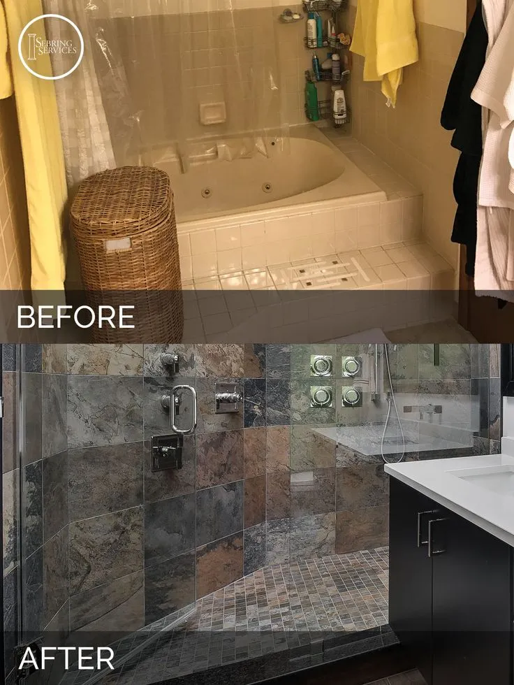 Clay Mias Master Bathroom Before After…