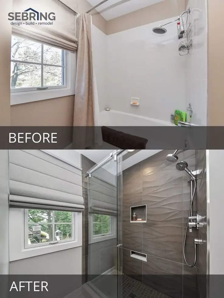 Modern Naperville Hall Bath Before and After…