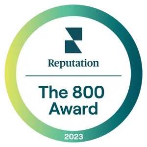 Reputation 800 Award Badge 2023
